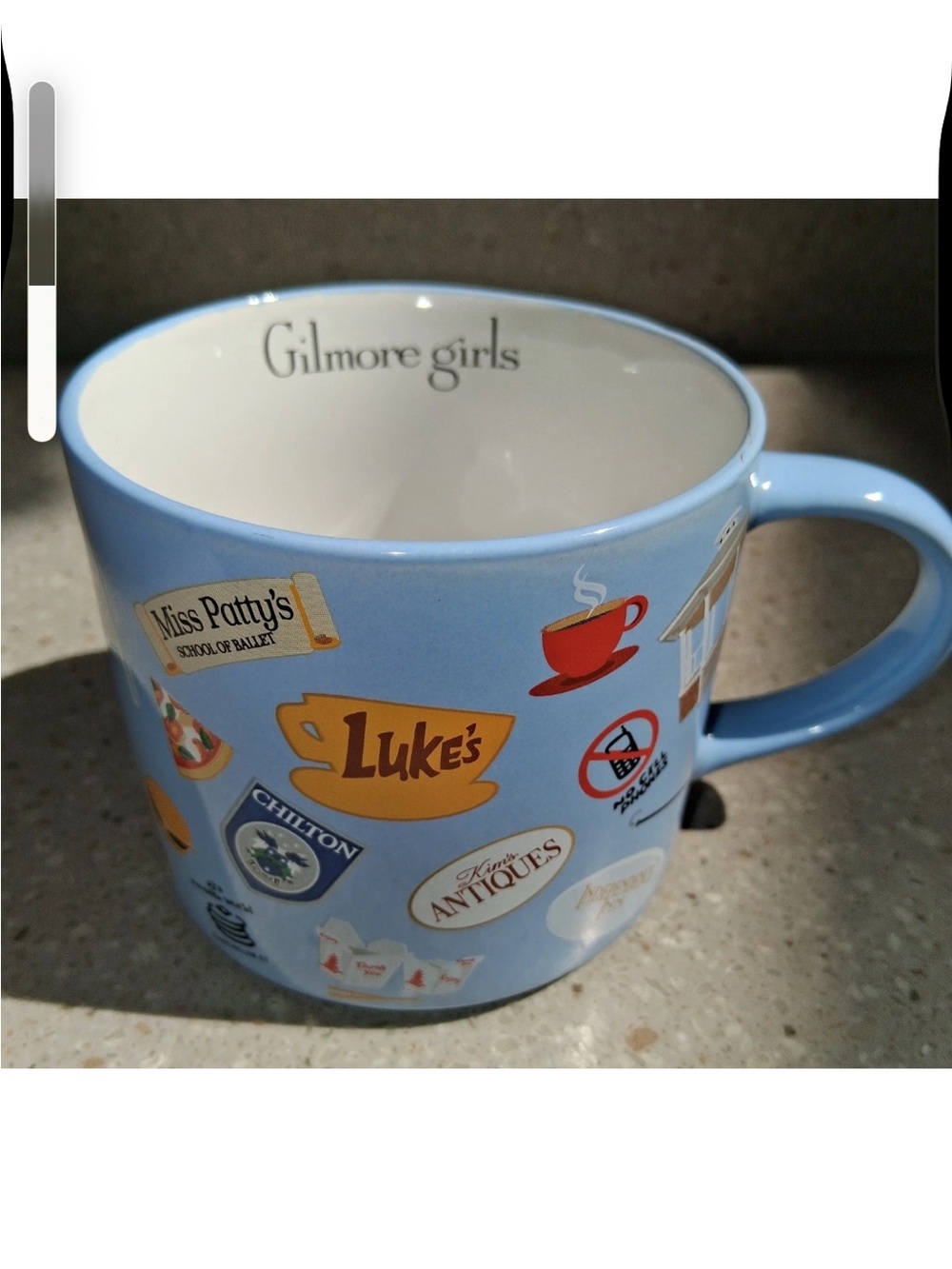 Gilmore Girls Blue Luke's Diner Ceramic Mug in excellent used condition